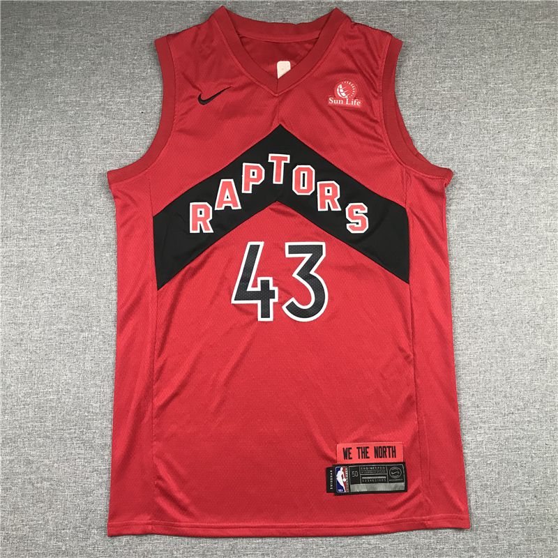 Men Toronto Raptors #43 Siakam Red 2021 Nike Game NBA Jersey